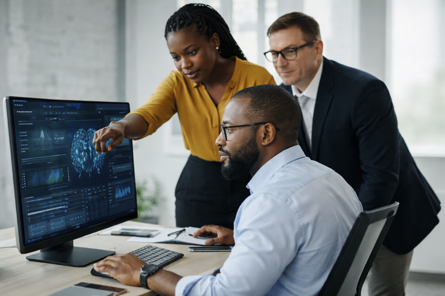 Professional in a modern workspace — innovation and technology excellence